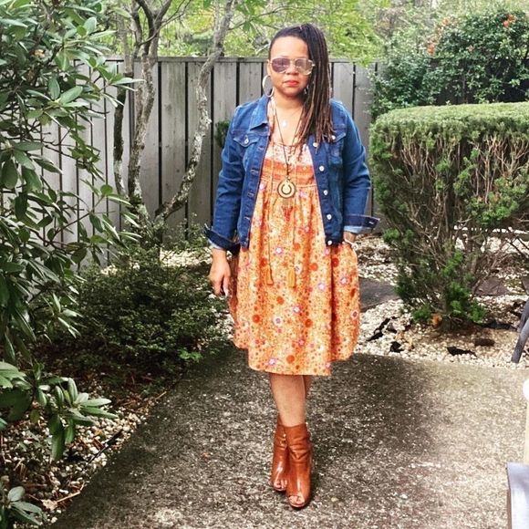 Viola Placement Print Pocket Dress - Picture 4 of 7